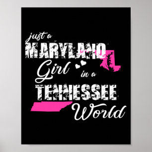 Funny Maryland Shirts A Maryland Girl In A Poster