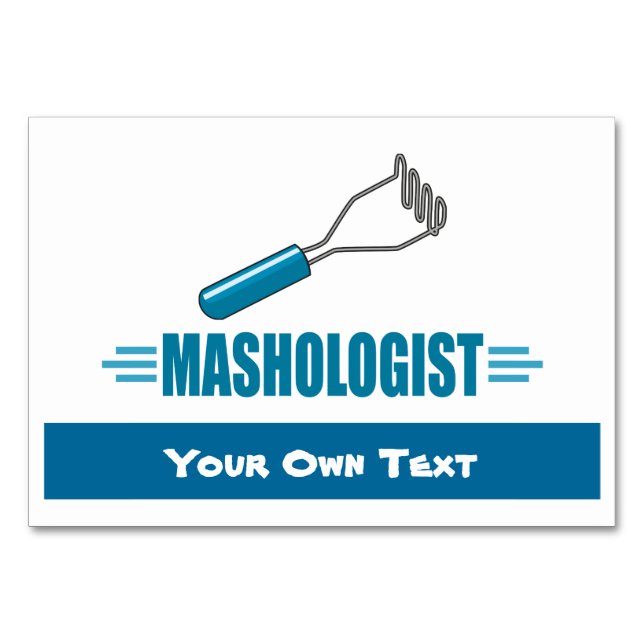 Funny Mashed Potato Table Number (Front)