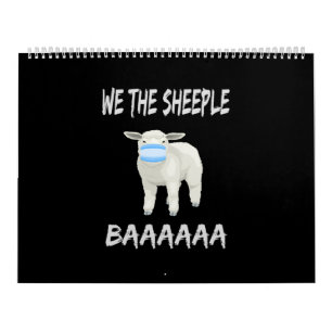 Funny mask sheep sheeple wearing face mask calendar