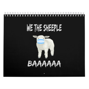 Funny mask sheep sheeple wearing face mask calendar