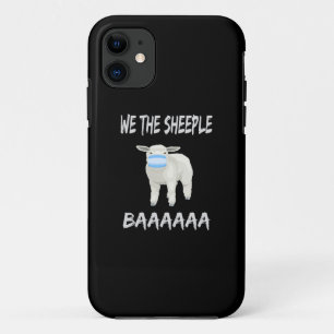 Funny mask sheep sheeple wearing face mask iPhone 11 case