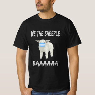 Funny mask sheep   sheeple wearing face mask T-Shirt