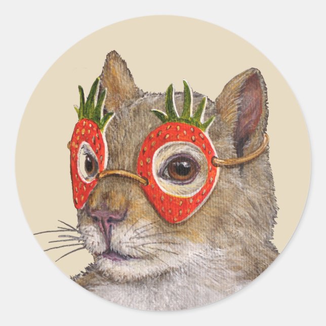 Funny masked squirrel stickers (Front)