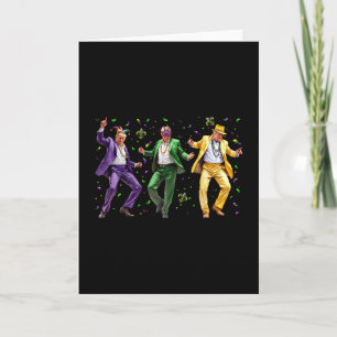 Funny Masked Trump Dance Mardi Gras New Orleans Ym Card