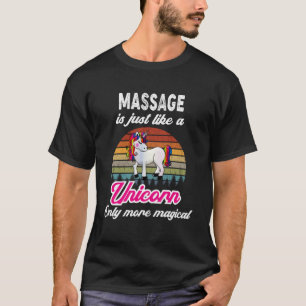 Funny Massage Design Retro Unicorn Vintage Sunse T-Shirt