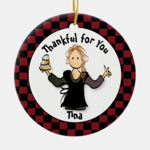 Funny Massage Therapist Gift - Thank You Masseuse Ceramic Ornament