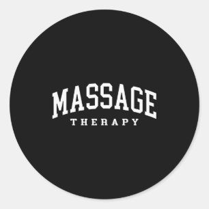 Funny massage therapist muscle therapy funny classic round sticker