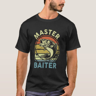 Funny Master-Baiter Fishing-shirt Cool Bass Dad Pa T-Shirt