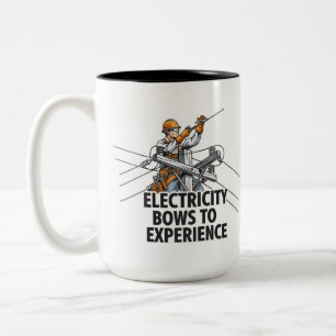 Funny Master Electrician Retirement Two-Tone Coffee Mug