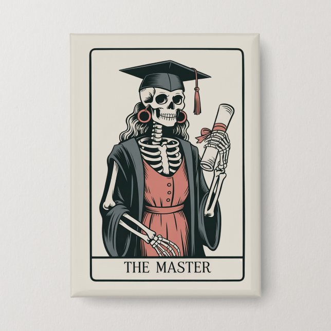Funny Master Graduation Gift Skeleton Graduate  (Front)