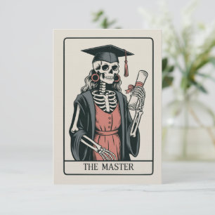Funny Master Graduation Gift Skeleton Graduate Invitation