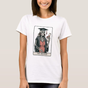 Funny Master Graduation Gift Skeleton Graduate  T-Shirt