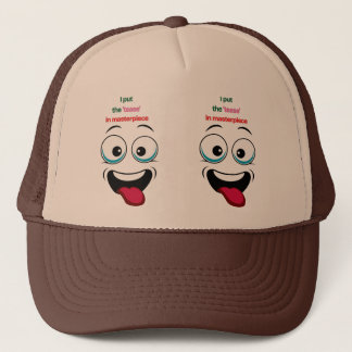 Funny Masterpiece Tongue Trucker Hat – Double Face