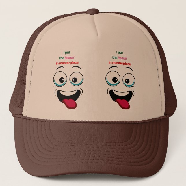 Funny Masterpiece Tongue Trucker Hat – Double Face (Front)