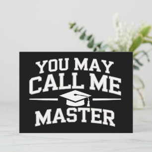Funny Masters Degree MBA Education Graduation Invitation