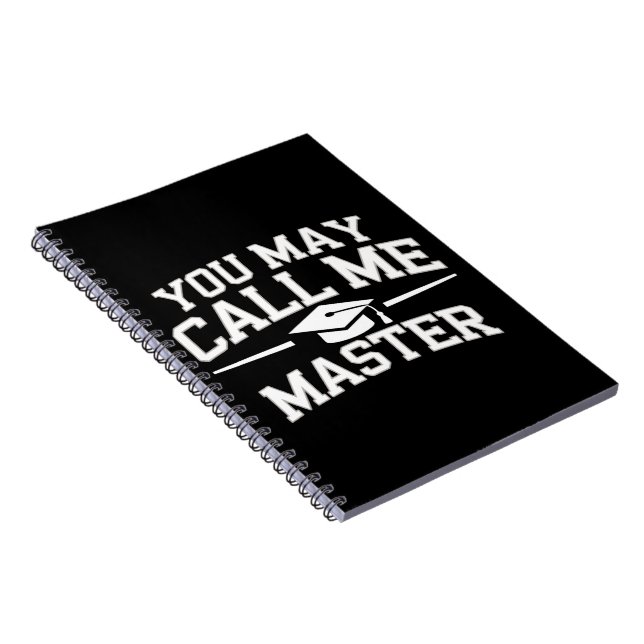 Funny Masters Degree MBA Education Graduation Notebook (Right Side)