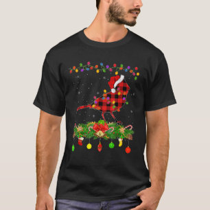 Funny Matching Buffalo Plaid Cardinal Bird Christm T-Shirt