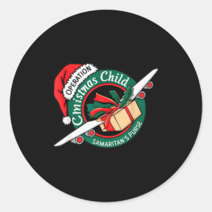 Funny Matching Christmas Operation Christmas Child Classic Round Sticker