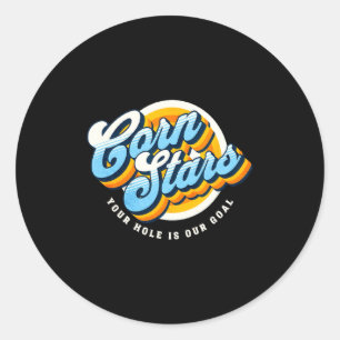 Funny Matching Cornhole Uniforms Corn Stars Cornst Classic Round Sticker