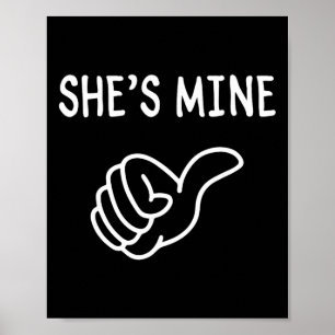 Funny Matching Couple Romantic Love Valentine Humo Poster