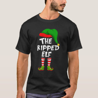 Funny Matching Family Christmas The Ripped Elf T-Shirt