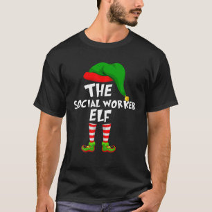 Funny Matching Family Christmas The Social Worker T-Shirt