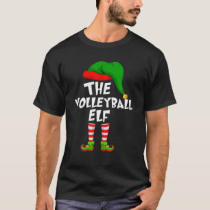Funny Matching Family Christmas The Volleyball Elf T-Shirt