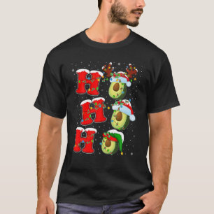 Funny Matching Family Santa Ho Ho Ho Avocado Chris T-Shirt