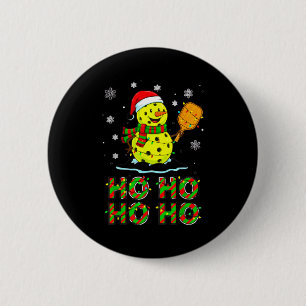Funny Matching Family Santa Ho Ho Ho Ckleball Chri 6 Cm Round Badge