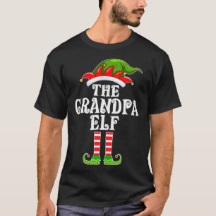 Funny Matching Family The Grandpa Elf Christmas Co T-Shirt