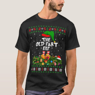 Funny Matching Family Ugly The Old Fart Elf Christ T-Shirt