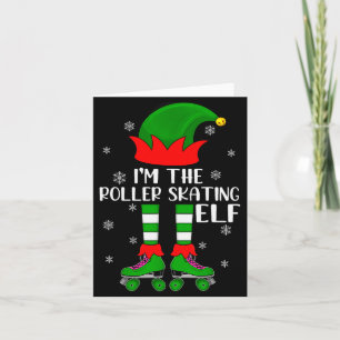 Funny Matching Group The Roller Skating Elf Christ Card