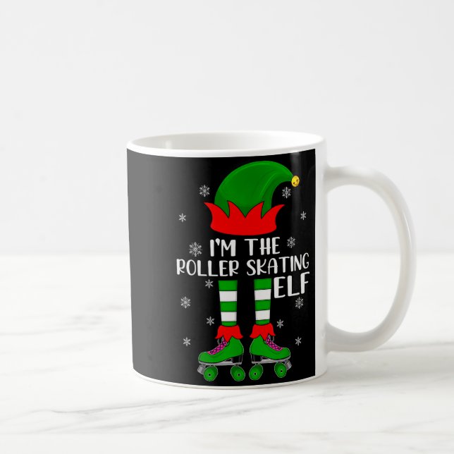Funny Matching Group The Roller Skating Elf Christ Coffee Mug (Right)