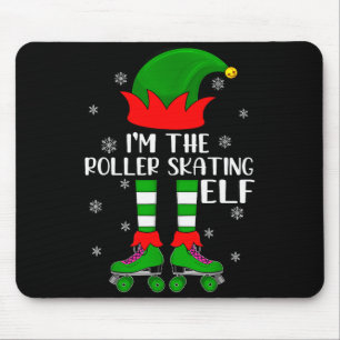 Funny Matching Group The Roller Skating Elf Christ Mouse Pad