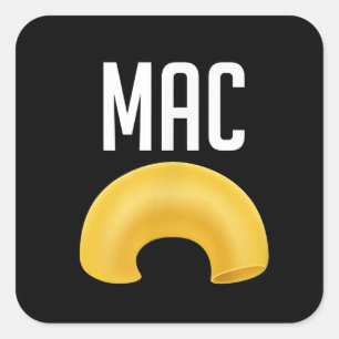 Funny Matching Macaroni And Cheese Halloween Square Sticker