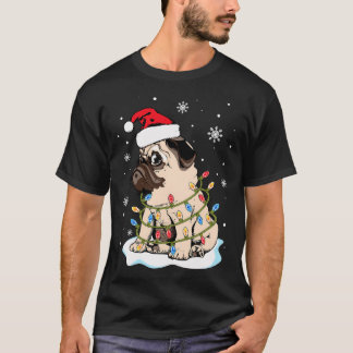 Funny Matching Pyjamas Dog Owner Birthday Pug Chri T-Shirt