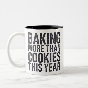 Funny Maternity Christmas Bumps First Xmas Two-Tone Coffee Mug