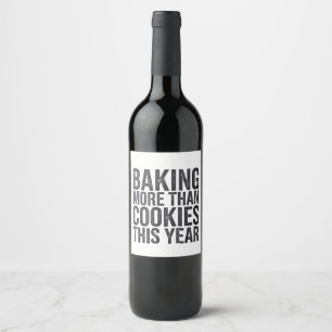Funny Maternity Christmas Bumps First Xmas Wine Label