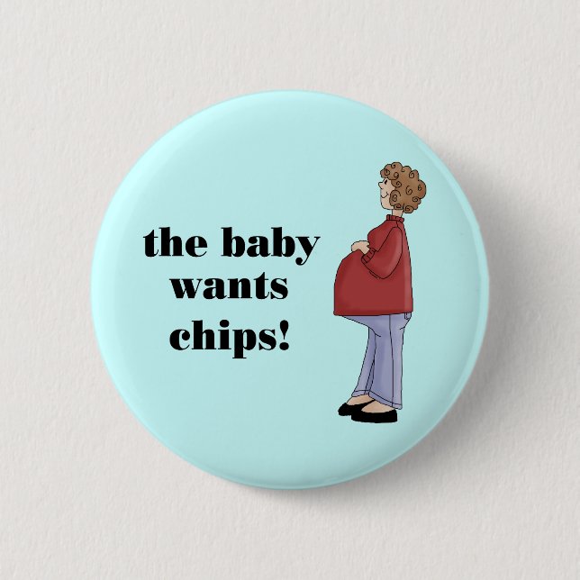 Funny Maternity Design 6 Cm Round Badge (Front)