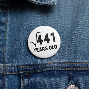 Funny Math 21st Birthday 7.5 Cm Round Badge