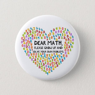 Funny Math 6 Cm Round Badge