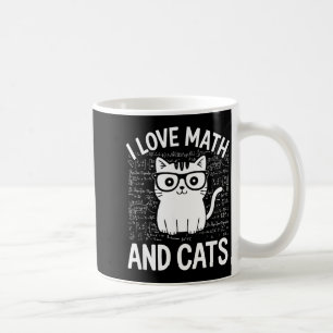 Funny Math and Cats Apparel for Teachers Students Coffee Mug