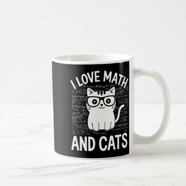 Funny Math and Cats Apparel for Teachers Students Coffee Mug (Right)