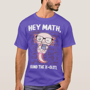 Funny Math Axolotl Mathematics Hey Math I Found Th T-Shirt