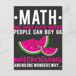 Funny Math Calculation Humour Back to School Postcard