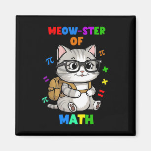 Funny Math Cat Tee – Meow-ster Of Math Back To Sch Magnet