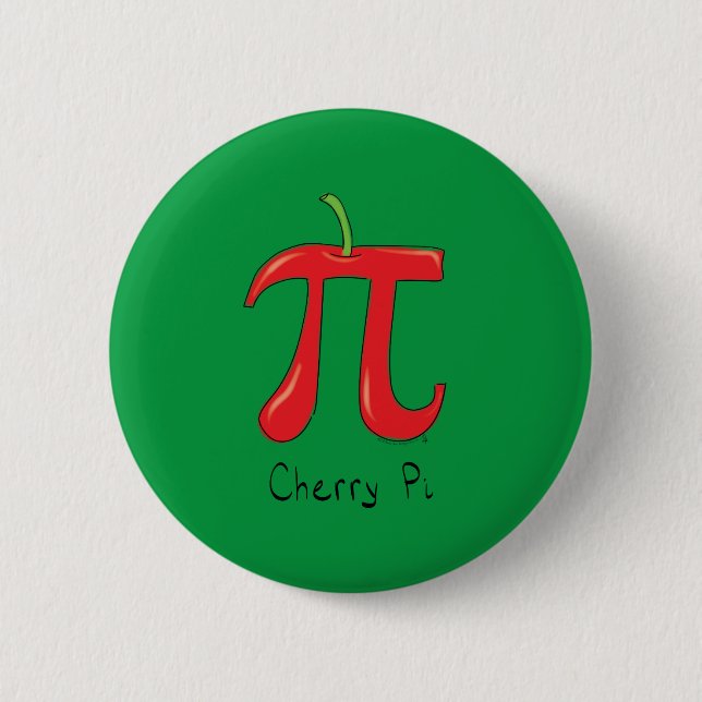 Funny Math Cherry Pi Symbol 6 Cm Round Badge (Front)