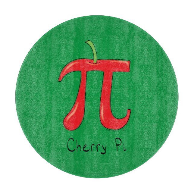Funny Math Cherry Pi Symbol Cutting Board (Front)