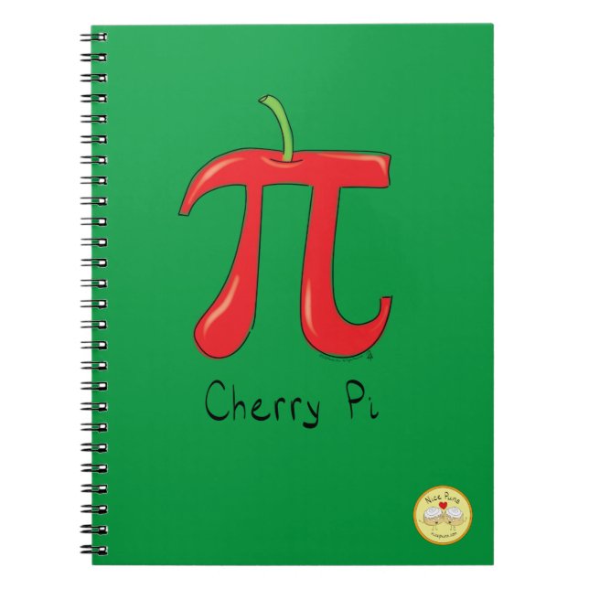 Funny Math Cherry Pi Symbol Notebook (Front)