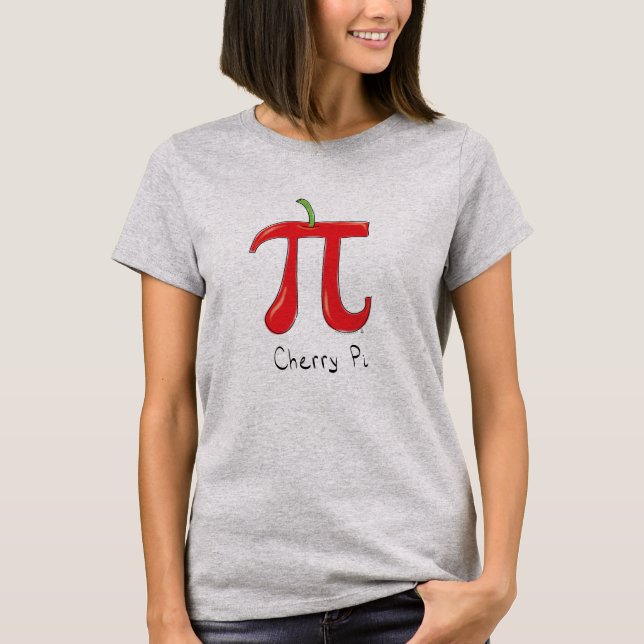 Funny Math Cherry Pi Symbol T-Shirt (Front)